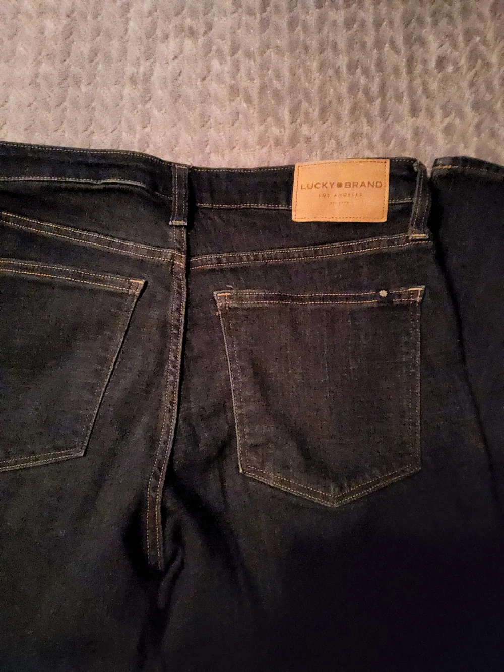 Lucky Brand High-Rise Button-Fly Skinny Jeans - Dark Blue Wash